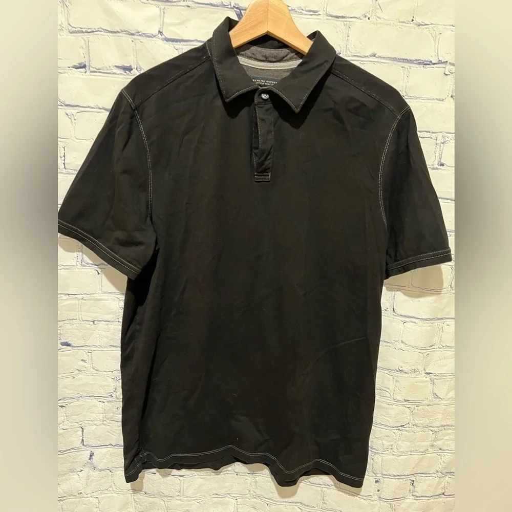 Banana Republic Fitted Pima Polo Womens L Golf Activewear Cotton Casual Shirt